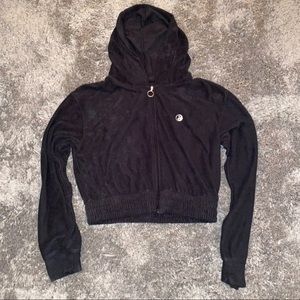 Hollister Cropped Oversized French Terry Hoodie